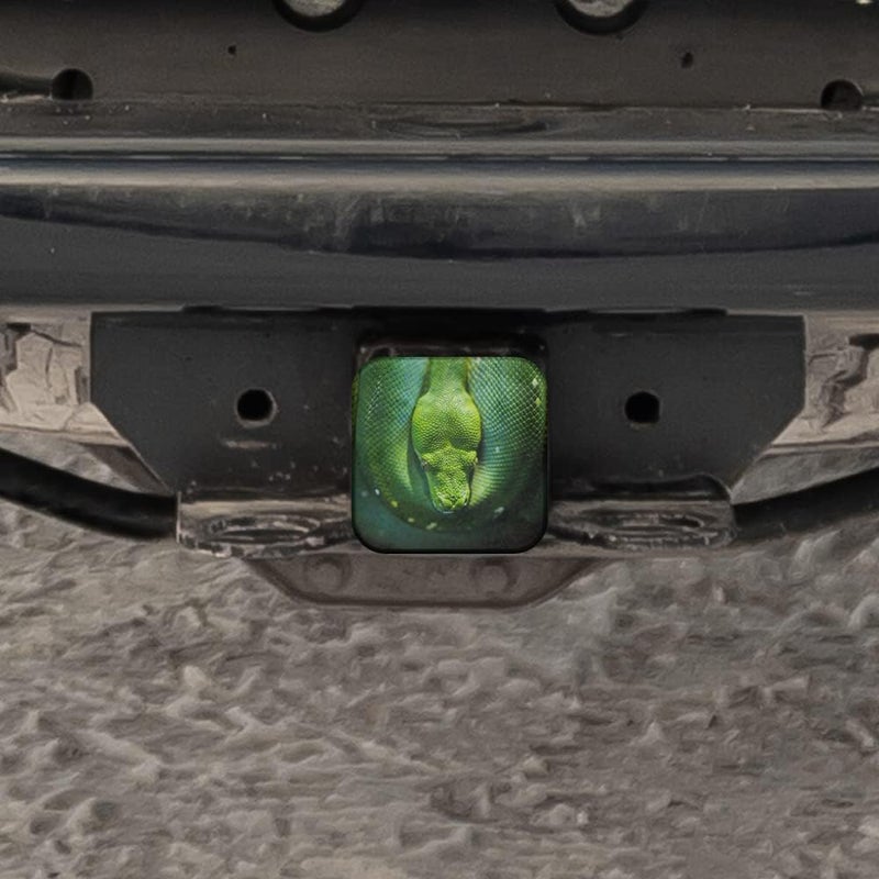 Swono Snake Hitch Cover Plug - Beautiful Green Snake 2" Compatible with Trailer Tube - Rubber Tow Cap for Hitch - Image 5